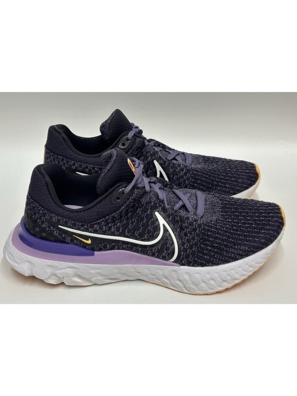 Nike React Infinity Run Flyknit 3 Women’s Size 11 Cave Purple Orange Cushioned